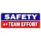 Signmission SAFETY IS TEAM EFFORT BANNER SIGN worker procedure osha workplace, 48" H, B-Safety Is Team Effort B-Safety Is A Team Effort - alternate 1